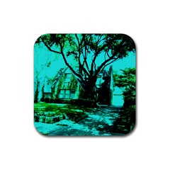 Hot Day In Dallas 50 Rubber Coaster (square)  by bestdesignintheworld