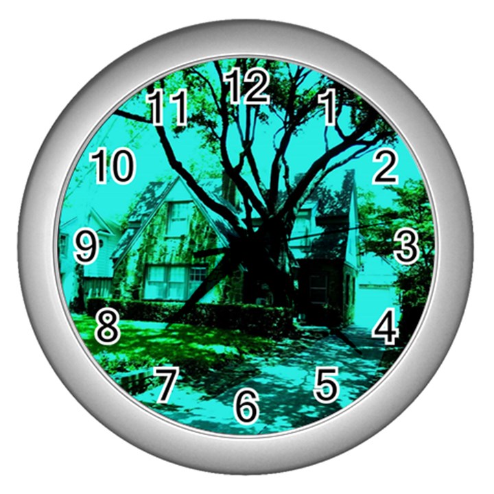 Hot Day In Dallas 50 Wall Clock (Silver)