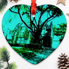 Hot Day In Dallas 50 Heart Ornament (two Sides) by bestdesignintheworld