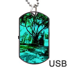 Hot Day In Dallas 50 Dog Tag Usb Flash (one Side) by bestdesignintheworld