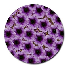 The Sky Is Not The Limit For Beautiful Big Flowers Round Mousepads by pepitasart