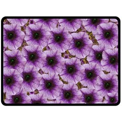 The Sky Is Not The Limit For Beautiful Big Flowers Double Sided Fleece Blanket (large)  by pepitasart