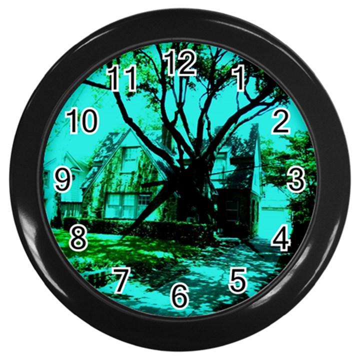 Hot Day In Dallas 50 Wall Clock (Black)