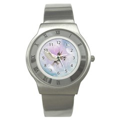 Cute Little Pegasus In The Sky, Cartoon Stainless Steel Watch by FantasyWorld7