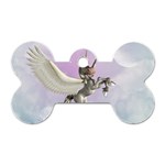 Cute Little Pegasus In The Sky, Cartoon Dog Tag Bone (One Side) Front