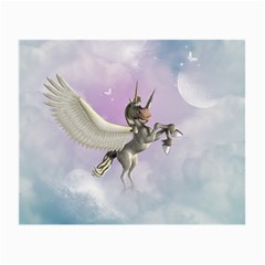 Cute Little Pegasus In The Sky, Cartoon Small Glasses Cloth (2-side) by FantasyWorld7