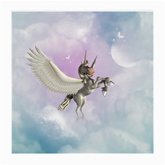 Cute Little Pegasus In The Sky, Cartoon Medium Glasses Cloth (2-side) by FantasyWorld7