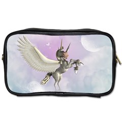 Cute Little Pegasus In The Sky, Cartoon Toiletries Bag (two Sides) by FantasyWorld7