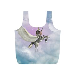 Cute Little Pegasus In The Sky, Cartoon Full Print Recycle Bag (s) by FantasyWorld7