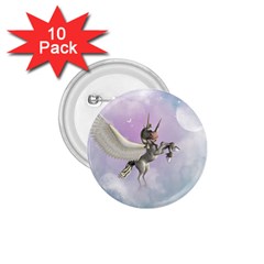 Cute Little Pegasus In The Sky, Cartoon 1 75  Buttons (10 Pack)