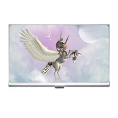 Cute Little Pegasus In The Sky, Cartoon Business Card Holder by FantasyWorld7