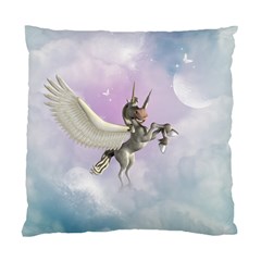 Cute Little Pegasus In The Sky, Cartoon Standard Cushion Case (two Sides)