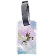 Cute Little Pegasus In The Sky, Cartoon Luggage Tags (two Sides) by FantasyWorld7