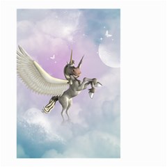 Cute Little Pegasus In The Sky, Cartoon Small Garden Flag (two Sides) by FantasyWorld7