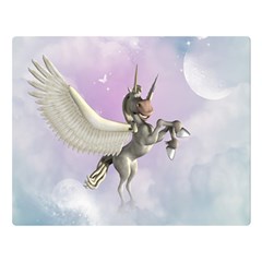 Cute Little Pegasus In The Sky, Cartoon Double Sided Flano Blanket (large)  by FantasyWorld7