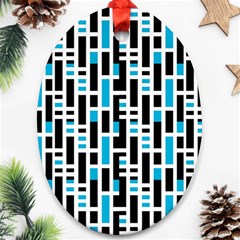 Linear Sequence Pattern Design Ornament (oval)