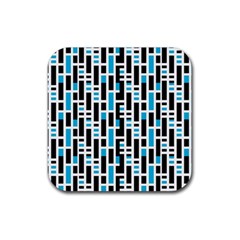 Linear Sequence Pattern Design Rubber Coaster (square)  by dflcprintsclothing