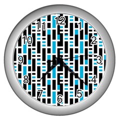 Linear Sequence Pattern Design Wall Clock (silver)