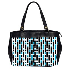 Linear Sequence Pattern Design Oversize Office Handbag (2 Sides) by dflcprintsclothing