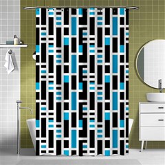 Linear Sequence Pattern Design Shower Curtain 48  X 72  (small) 