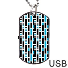 Linear Sequence Pattern Design Dog Tag Usb Flash (two Sides) by dflcprintsclothing