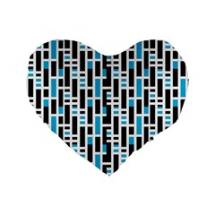 Linear Sequence Pattern Design Standard 16  Premium Heart Shape Cushions by dflcprintsclothing