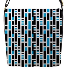 Linear Sequence Pattern Design Flap Closure Messenger Bag (s) by dflcprintsclothing