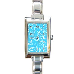 Scribble Reason Design Pattern Rectangle Italian Charm Watch by Sapixe