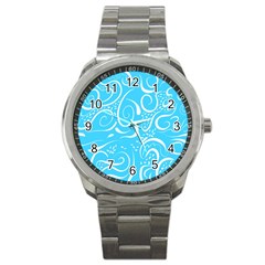 Scribble Reason Design Pattern Sport Metal Watch by Sapixe