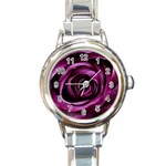 Plant Rose Flower Petals Nature Round Italian Charm Watch Front