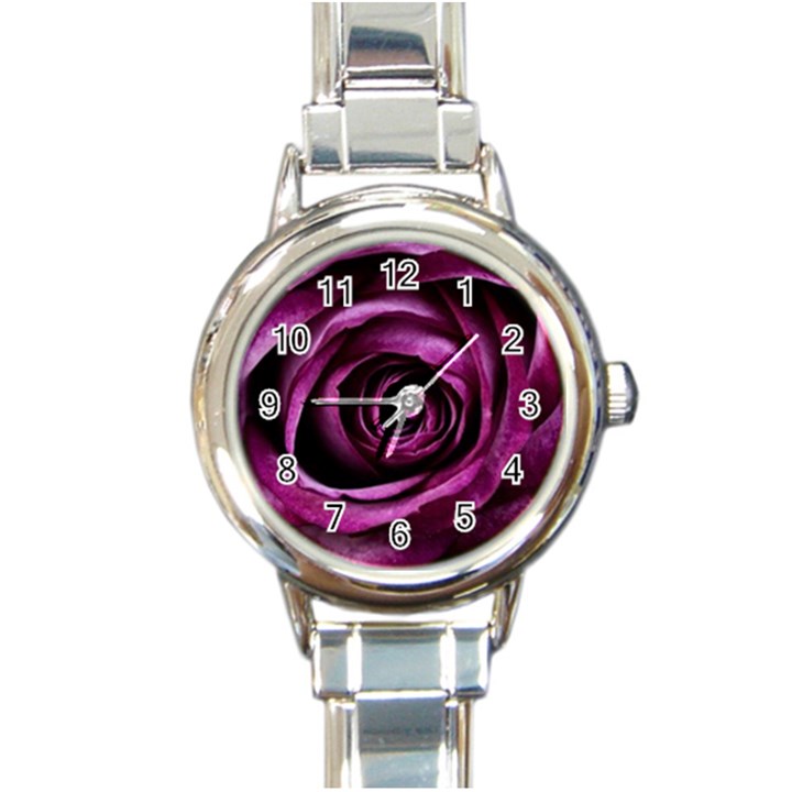 Plant Rose Flower Petals Nature Round Italian Charm Watch