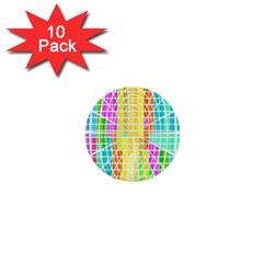 Abstract Squares Background Network 1  Mini Buttons (10 Pack)  by Sapixe