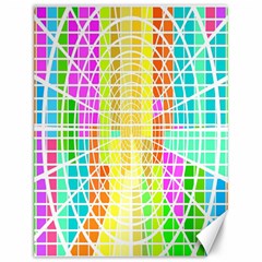 Abstract Squares Background Network Canvas 12  X 16  by Sapixe