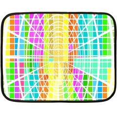 Abstract Squares Background Network Fleece Blanket (mini) by Sapixe