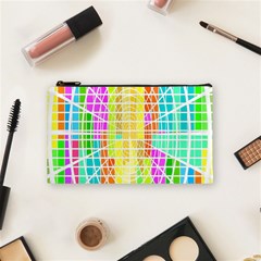 Abstract Squares Background Network Cosmetic Bag (small) by Sapixe