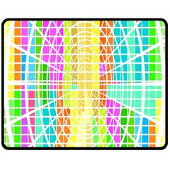 Abstract Squares Background Network Fleece Blanket (medium)  by Sapixe