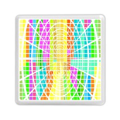 Abstract Squares Background Network Memory Card Reader (square) by Sapixe