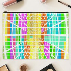 Abstract Squares Background Network Cosmetic Bag (xxxl) by Sapixe