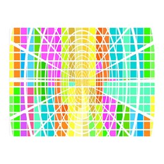 Abstract Squares Background Network Double Sided Flano Blanket (mini)  by Sapixe