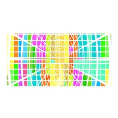 Abstract Squares Background Network Satin Wrap