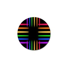 Neon Light Abstract Pattern Lines Golf Ball Marker by Sapixe