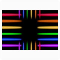 Neon Light Abstract Pattern Lines Large Glasses Cloth