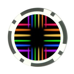 Neon Light Abstract Pattern Lines Poker Chip Card Guard by Sapixe