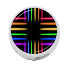 Neon Light Abstract Pattern Lines 4-port Usb Hub (one Side) by Sapixe