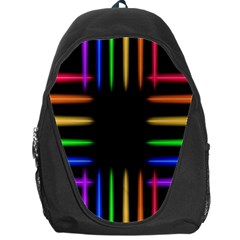 Neon Light Abstract Pattern Lines Backpack Bag by Sapixe