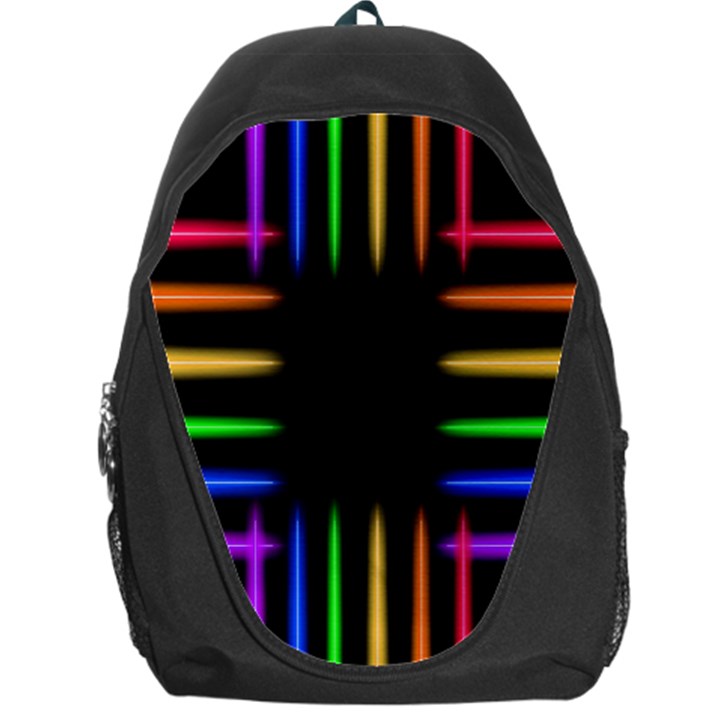 Neon Light Abstract Pattern Lines Backpack Bag