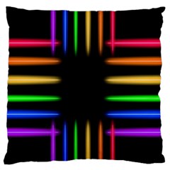 Neon Light Abstract Pattern Lines Standard Flano Cushion Case (one Side) by Sapixe