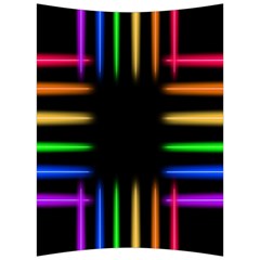 Neon Light Abstract Pattern Lines Back Support Cushion by Sapixe