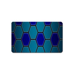 Hexagon Background Geometric Mosaic Magnet (name Card) by Sapixe