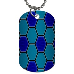 Hexagon Background Geometric Mosaic Dog Tag (one Side) by Sapixe